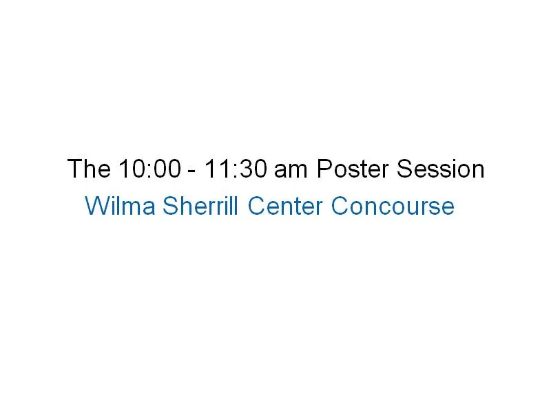 Morning Posters, UNCA Symposium, Fall 2014